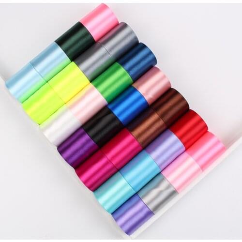 Hot Sale 29 Colors Solid Color Satin Ribbons 40mm ( 1-1/2" ) Ribbons Wedding Decorative Gift Box Wrapping Belt DIY Crafts