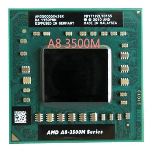 Original AMD Quad-Core A8-3500M 1.5Ghz Socket FS1 A8 3500M AM3500DDX43GX A8-Series notebook APU Notebooks laptop free shipping