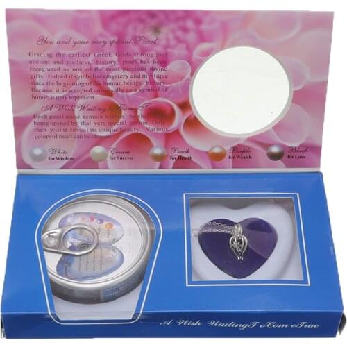 Pendant Necklace Natural Oyster Pearl Vacuum Can Charm Necklace Gift Box Popular Fashion Women Jewelry Gift