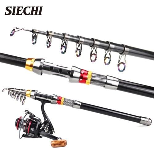 99% Carbon 1.8-3.6m Portable Telescopic Fishing Rod Spinning Fish Hand Fishing Tackle Sea Rod