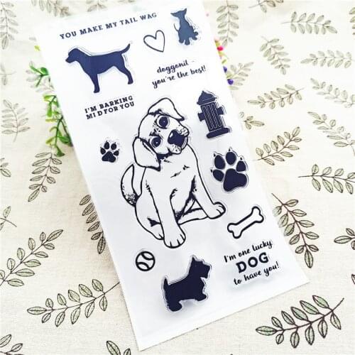 11*16CM Hot sale dog Transparent Clear Stamps / Silicone Seals Roller Stamp for DIY scrapbooking photo album/Card Making