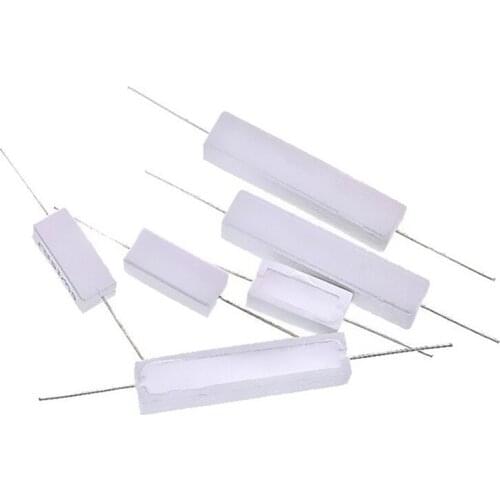 10pcs 10W Cement resistance resistor 1 2 5 8 10 15 20 25 100 ohm 1R 2R 5R 8R 10R 15R 20R 25R 100R 1k 2k 10k