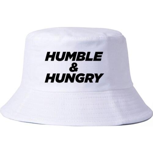 Humble & Hungry Letter print Harajuku pop Fishermans hat fashion brand Men Women Fishermans hat Summer Flat outdoor Fishing cap