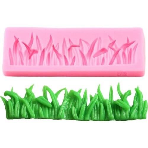 Lawn Grass Shape Silicone Mold DIY Cake Border Fondant Molds Cake Decorating Tools Candy Clay Resin Chocolate Gumpaste Moulds