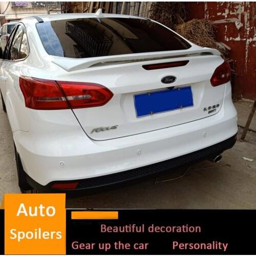 For Ford Focus Spoiler Sedan 2012 2013 2014 High Quality ABS Material Car Rear Wing Primer Color Trunk Rear Spoiler