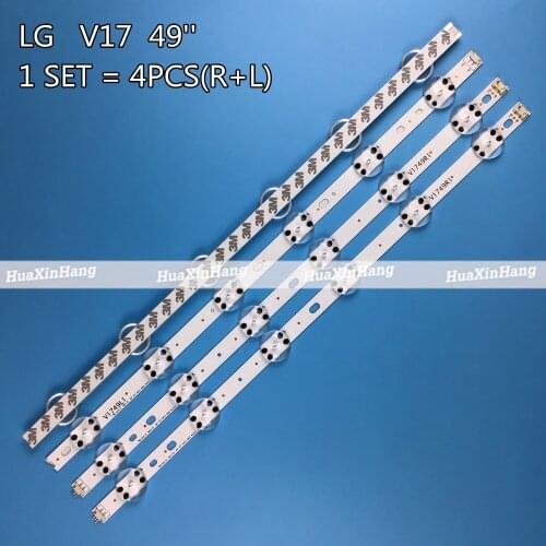 LED Backlight strip 12 lamp For LG 49" V17 ART3 TV 49LV340C JB3B1591A02499 49UV340C 49UJ6565 6916L-2862A 6916L-2863A LC490DGG