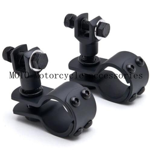 1-1/4" Enging Guards Highway Bars Front Rear Footrest Foot Peg Clamp Mount kit for Harley Honda Yamaha 1.25 Inch Tubes