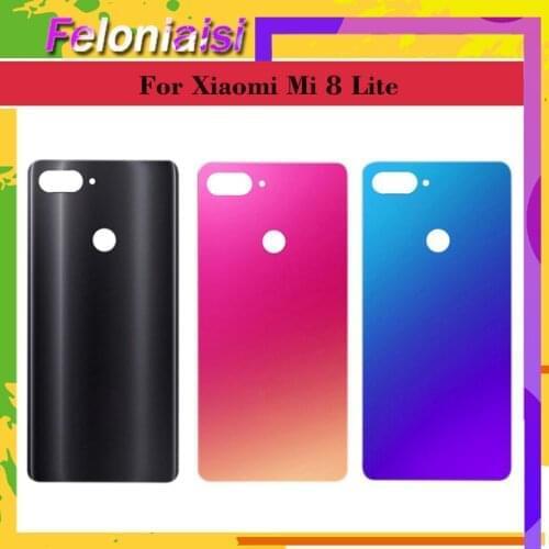 10pcs/lot For Xiaomi Mi 8 Lite mi8 lite Battery Back Cover Rear Door Housing Side Key Replacement Repair Spare Parts Replacement