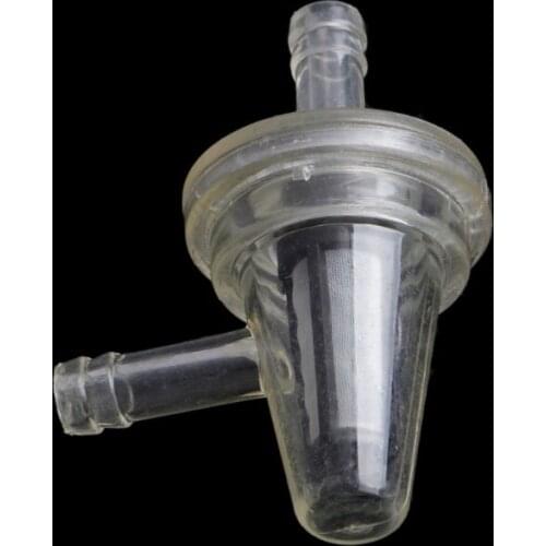 1x Universal Motorcycle Right Angle Inline Fuel Filter 1/4" 6mm Hose Lines B36B