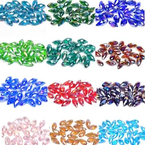 Austria Loose Faceted Teardrop Glass Beads Women Diy Accessories For Jewelry Perles Crystal Bead Wholesa
