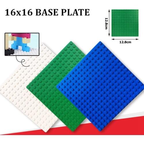 Baseplate 16 x 16 Dots Small Particle Bricks Board 91405 City Road Street Building Blocks Construction Toys for Children 10pcs