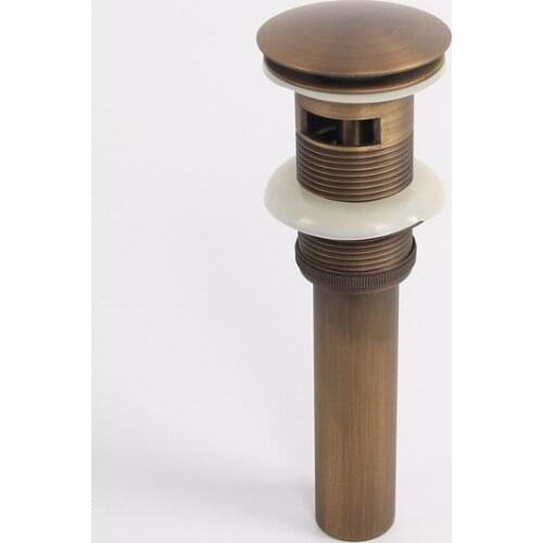 Free Shipping Push down pop-up basin drian with high quality bathroom drain and antique waste water drain