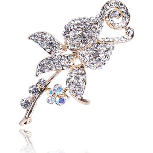 Beadsland Alloy Inlaid Rhinestone Brooch Design Fashionable High-end Clothing Accessories Pin Woman Gift BR0017