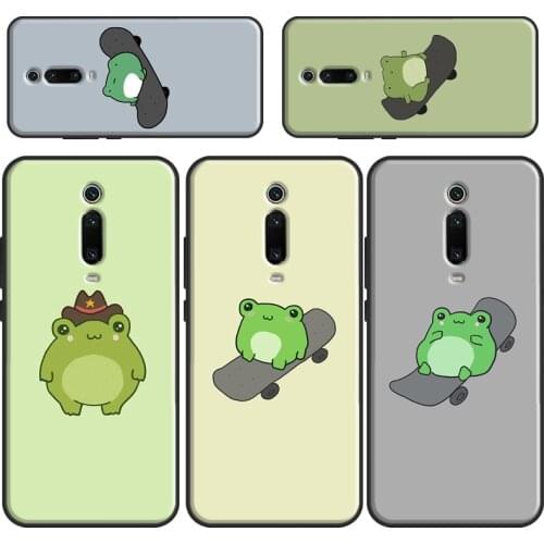 Frog Skateboard Cute Kawaii Phone Case For Xiaomi Mi 11 Lite Ultra 9 10 9T 10T Pro POCO M3 Pro F2 F3 POCO X3 Pro Cover