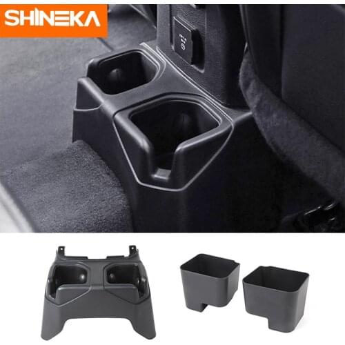 Drinks Holders For Jeep Wrangler JL 2018+ Car Rear Seat Side Storage Box Rear Drinks Cup Holder Accessories For Jeep Wrangler JL