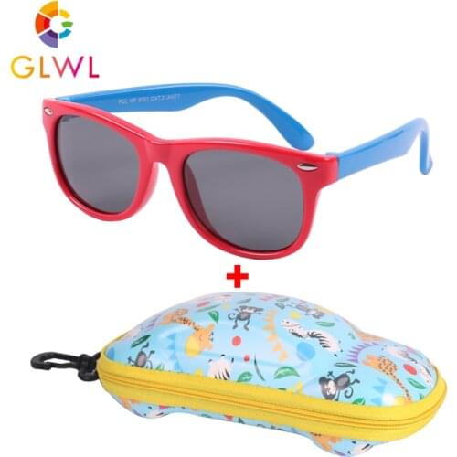 Children Polarized Sunglasses Boys Glasses Sun Lenses Silicone Eyeglasses With Case Car Box Sunglass Girls Vintage Shades Sports