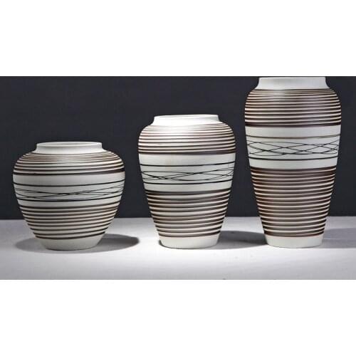 Jingdezheng Simple Hand Engrave Ceramic Vase Home Decoration Desktop Furnishings Personalized Living Room Decoration