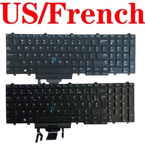 US/FR/French Laptop keyboard for Dell Latitude E5550 E5570 E5580 E5590 E5591 Precision M3520 M7520 M7720