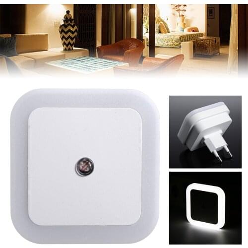 2pcs Mini Light LED Night Light Sensor Control EU Plug Nightlight Lamp For Children Kids Living Room Bedroom Lighting