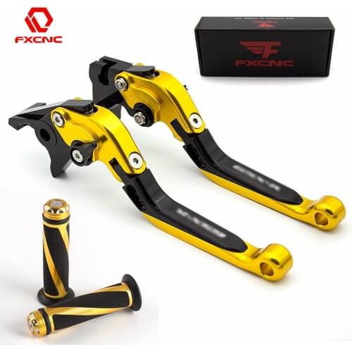 Logo YZF R6 For Yamaha YZF R6 2005-2016 2006 2007 2008 CNC Folding Extendable Motorcycle Brake Clutch Lever + Handle Grips