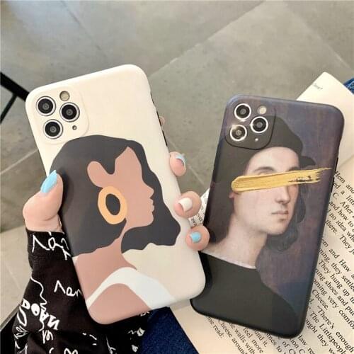 Artist silhouette phone case For iphone 12 12Pro Max 11 11Pro case for iphone SE 7 8 Plus X XR Matte silicone TPU case capa