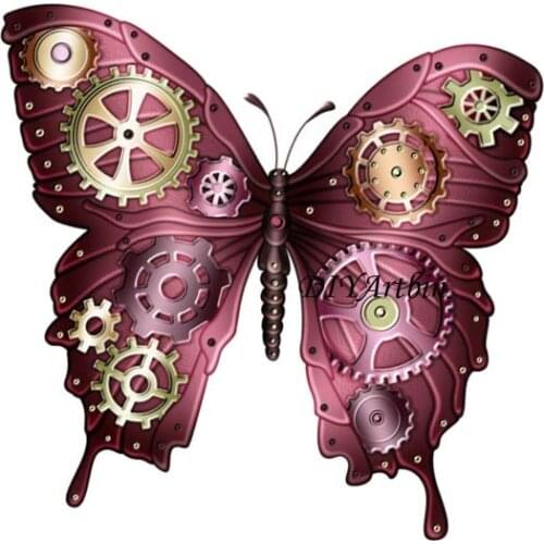 Metal Cutting Dies Butterfly Steampunk 2021 Gear Layering Stencils For Diy Scrapbooking Retro Book Making