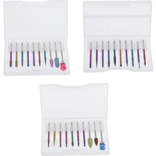 Tungsten Nail Drill Bits Set Fit For Drill Machine Professional Acryli