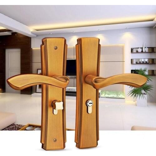 Zinc Alloy Door Handle Lock Set Home Security Lock with Keys Indoor Door Lever Latch door handle lock serrure de porte Hot Sale