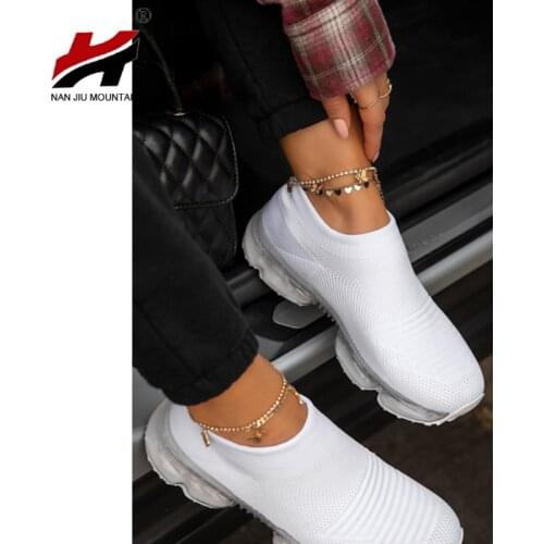 NAN JIU MOUNTAIN 2021 Autumn Women Sneakers Fashion Solid Color Sports Shoes Outdoor Womens Shoes Plus Size 43