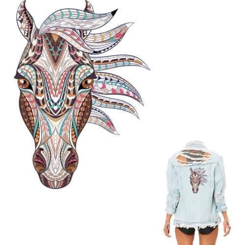 COSBILL Iron On Transfers 3D Horse Diy A-level Washable Patches For Clothing Stickers Beautiful Freehand Appliqued Y-050