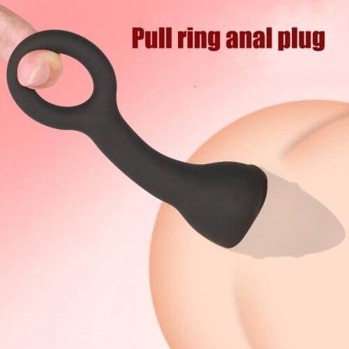 New Pull ring anal plug Soft Silicone Butt Plug Prostate Massager G-spot stimulation Anal dilator Sex Products Anal Sex Toys