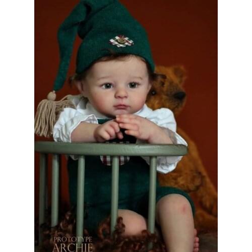 NPK 22inches reborn doll kit Archie popular lifelike real soft touch fresh color