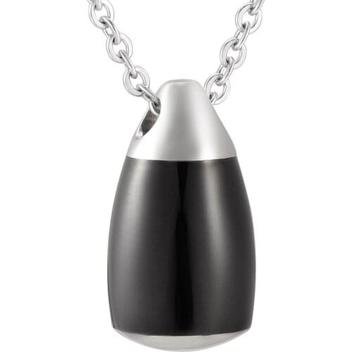 SS9134 Memorial Bottle Ash Necklace Pet Ash Urn Jewelry Stainless Steel Cremation Funeral Casket Necklace Jewelry Pendant Charm