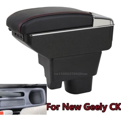 For Geely MK armrest box central Store content Storage box King kong armrest box with cup holder ashtray USB interface