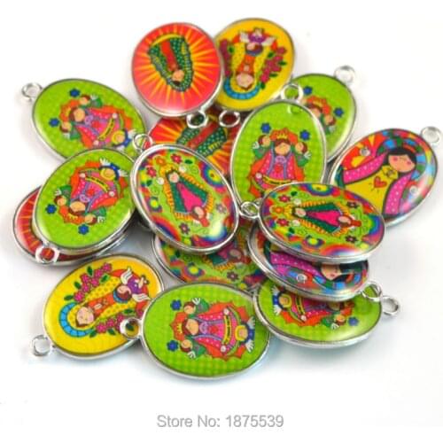 Lovely catholic pendant carton religious figures like mary Our Lady of Guadalupe