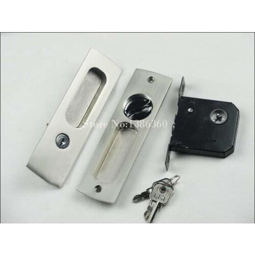 Bed Bath Sliding Pocket Door Lock Mortise Lock Set in Privacy Hook Bolt (Door Thickness: 38-48mm) CP466