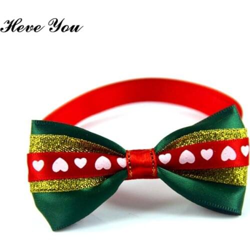 Heve You Christmas Dog Collar 1PCS Adjustable Pets Collar Puppy Chihuahua Collar with Bells Cat Bowknot Featival Collar For Dogs