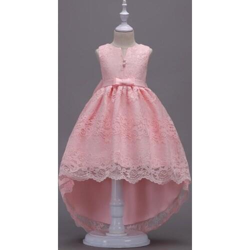 Flower girl wedding dress mini meshwork embroidery trailing dresses child soft yarn princess lacework cute dress 20