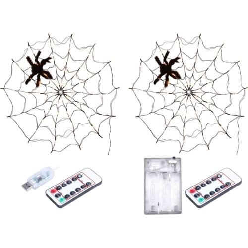 Halloween Spiders Lamp Large Light Up Spiders with Web Realistic Fake Spiders Electronic Scary Halloween Decoration Prop