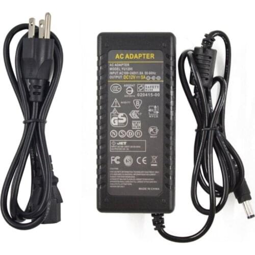 Mokungit AC100-240V to DC12V 2A 5A 6A 10A LED Power Supply Adapter with Plug 5.5mmx2.1mm for Led Strip Light NVR DVR CCTV Camera