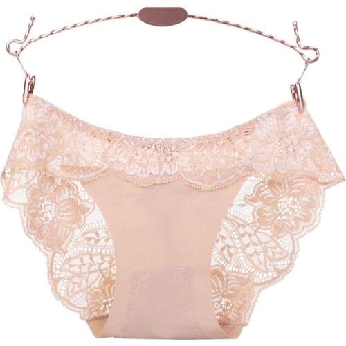 Women Lace Panties Seamless Cotton Panty Lace Hollow Briefs Underwear Sexy Lace Panties for Women Suitable for 40kg-65kg