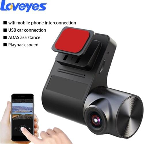 USB DVR Hidden Car Dash Camera Video Recorder 1080P HD WIFI Mobile Phone Driving Recorder Night Vision Loop Recording Cam V2