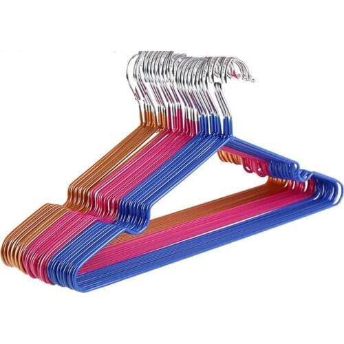 10pcs/lot 40cm Anti-skid drying and drying plastic hangers for clothes rack stainless steel hanger adult clothing rack