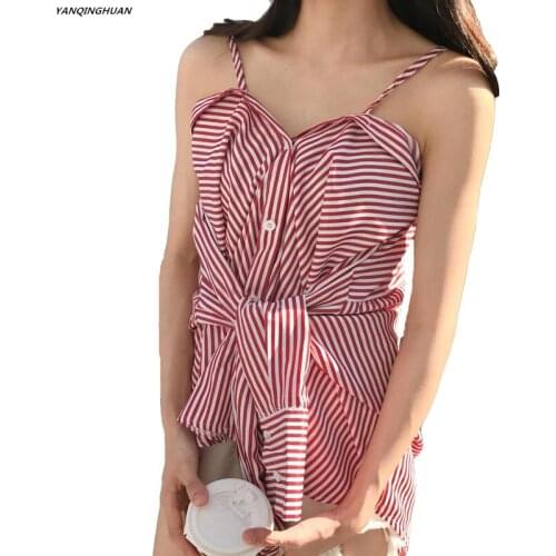 YANQINGHUAN Women's Striped Shirts