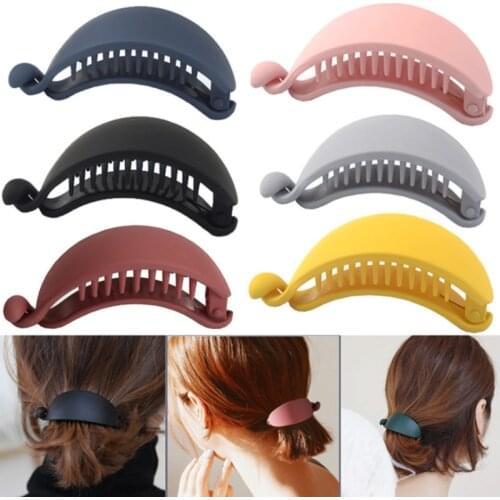 Cute Candy Color Banana Shape Hairpins for Women Girls Sweet Hairpins Ponytail Hairpins Fashion Hair Accessories
