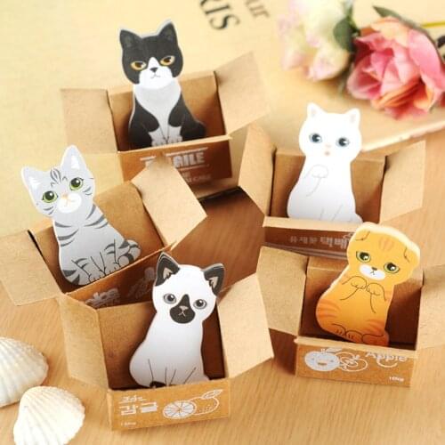 5 PCs Cute Animal Memo Pad Kawaii Office Supplies DIY Diary Stickers Stationary Set Paper Crafts Great Gift