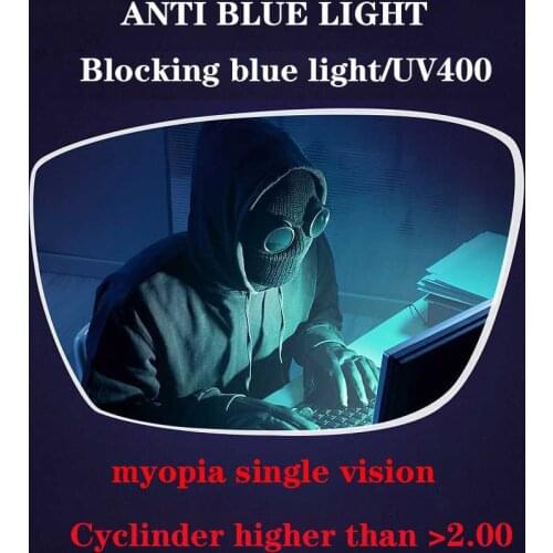 CUBOJUE 1.56 1.61 1.67 Index Resin Lens Aspheric Prescription Lenses for Myopia/reading Glasses Anti Blue Light
