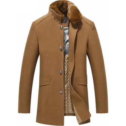 DQIYU Mens Fur Coats