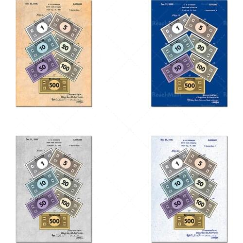 Monopoly Money Colorized Patent Téléchargement numérique, Kids Room Decor Nursery Decor