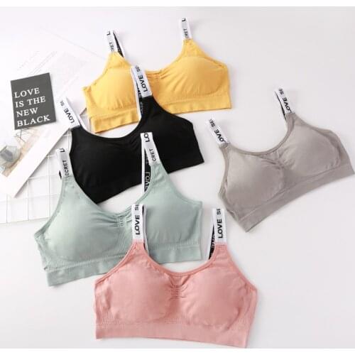 New Alphabet Beauty Back Wrapped Chest Underwear Seamless Girls Sports Anti-Exposed Women Tube Top